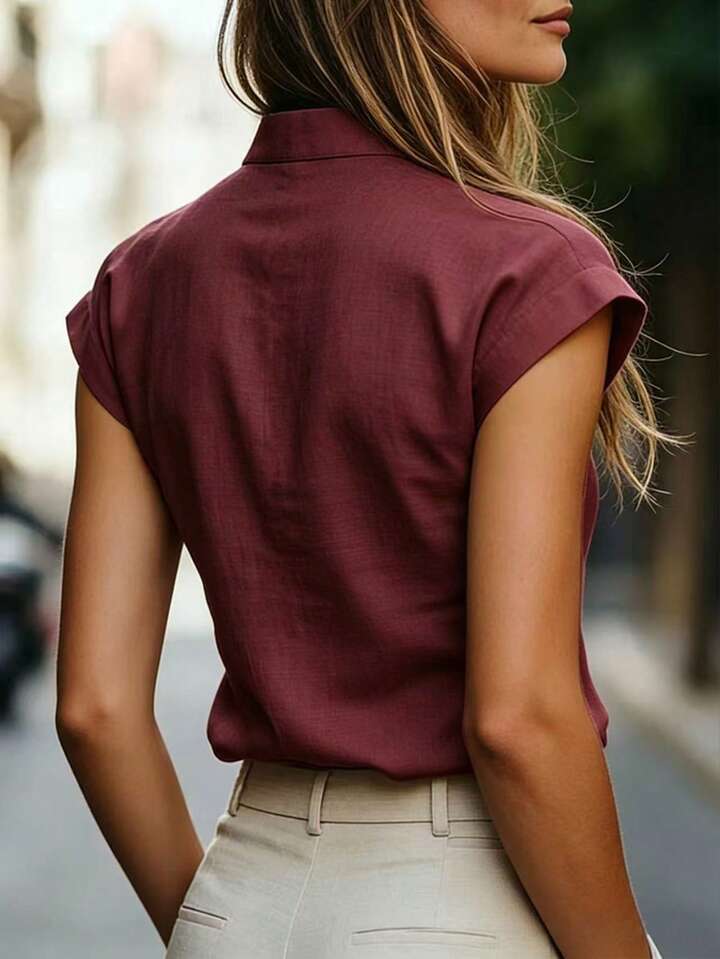 All-matching Elegant V-Neck Top