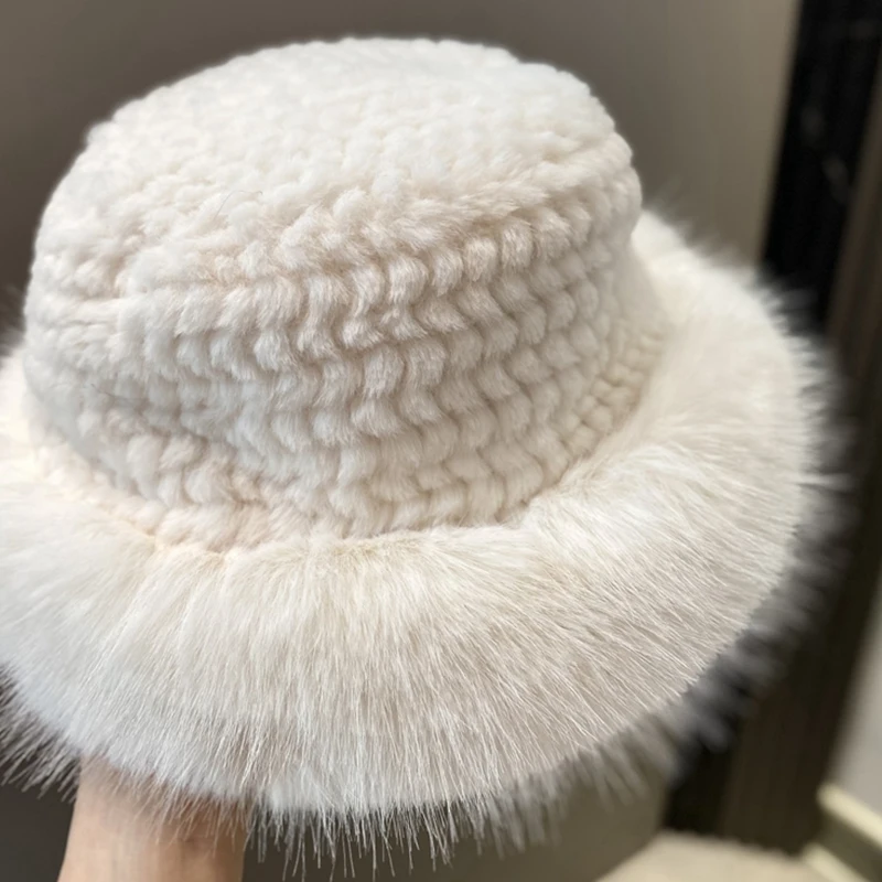 Faux Fur Winter Bucket Hat for Women - Earflap Design, Thickened, Fashionable, Versatile, and Warm