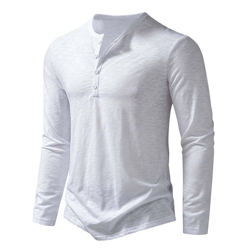 Eric | Premium Cotton Henley Shirt