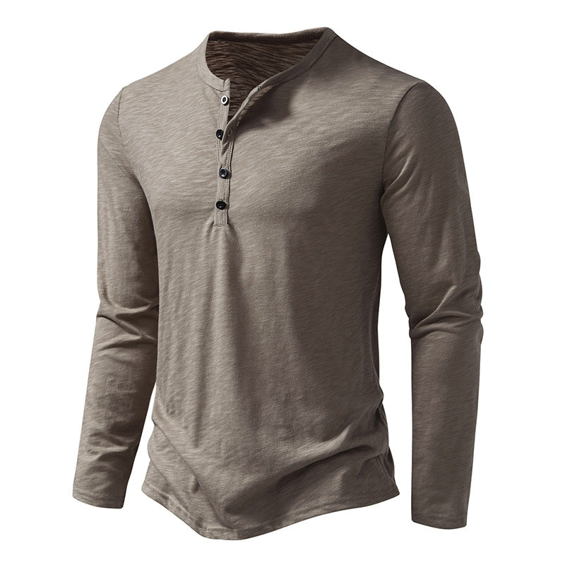 Eric | Premium Cotton Henley Shirt