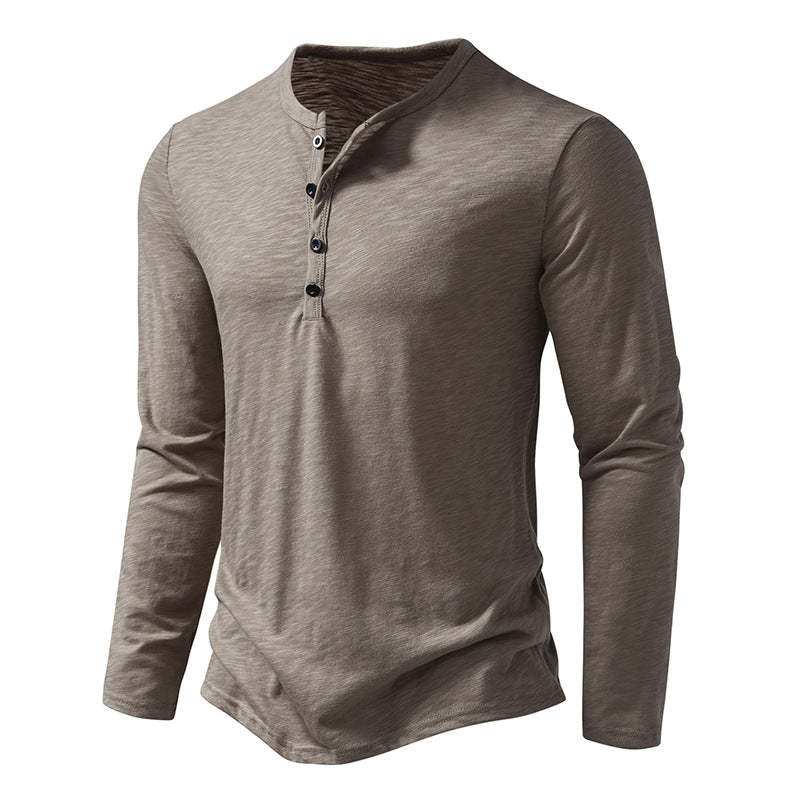 Eric | Premium Cotton Henley Shirt