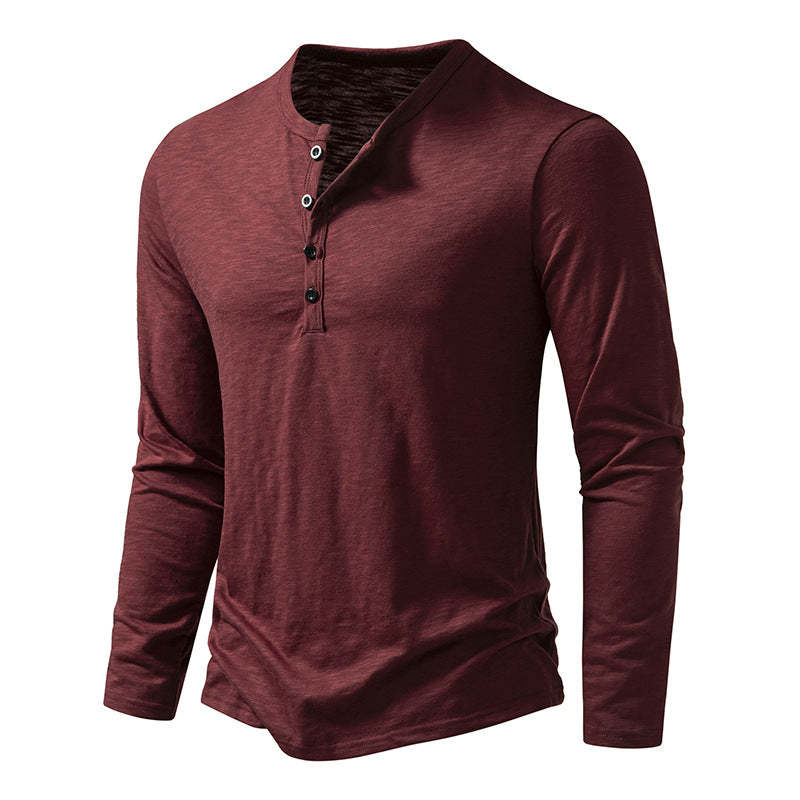 Eric | Premium Cotton Henley Shirt