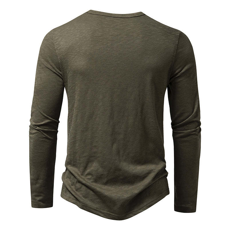 Eric | Premium Cotton Henley Shirt