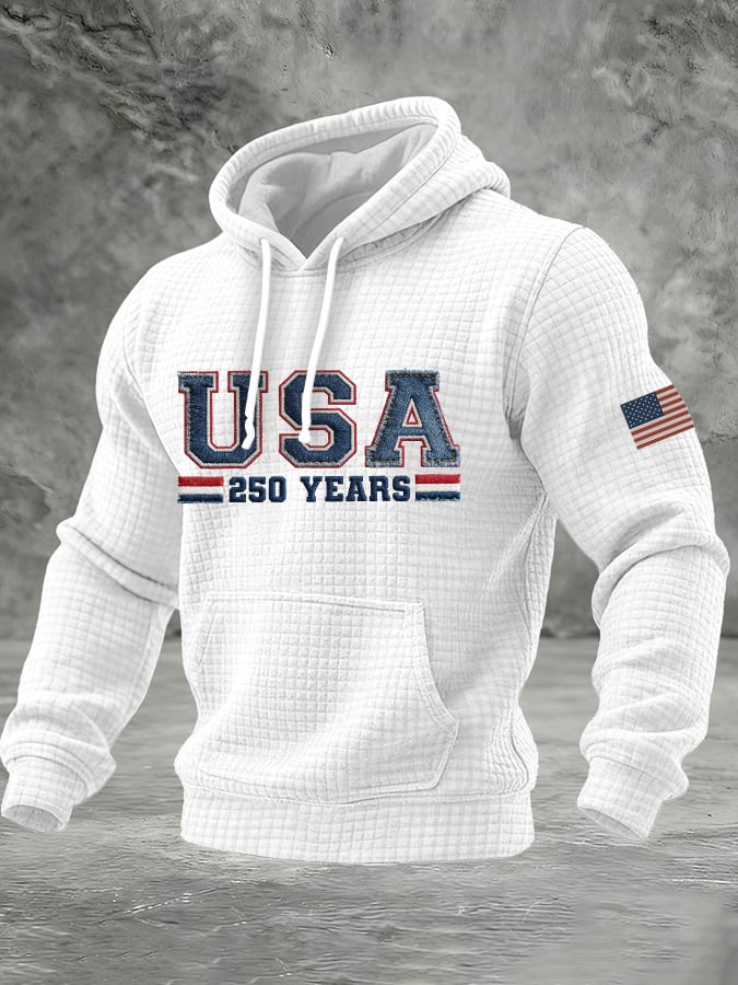 Men's casual American 250th Anniversary hooded sweatshirt