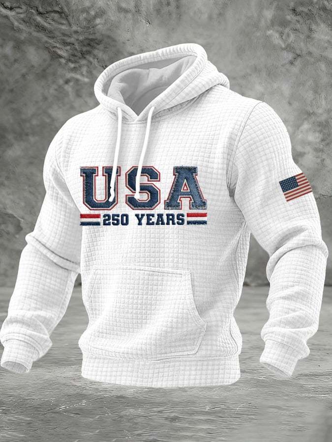 Men's casual American 250th Anniversary hooded sweatshirt