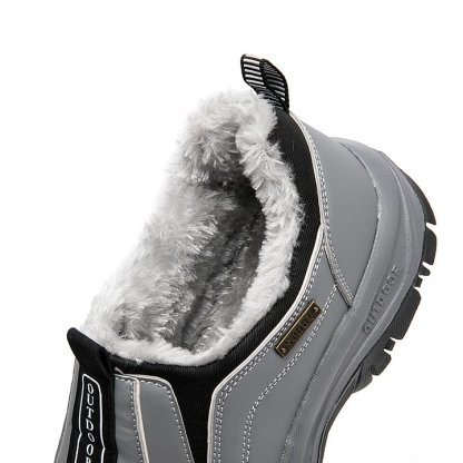 ⏰Limited Time 60% OFF🛒 Men's Orthopedic Slip-On Winter Walking Shoes - Fleece-Lined, Waterproof & Anti-Slip Rubber Sole
