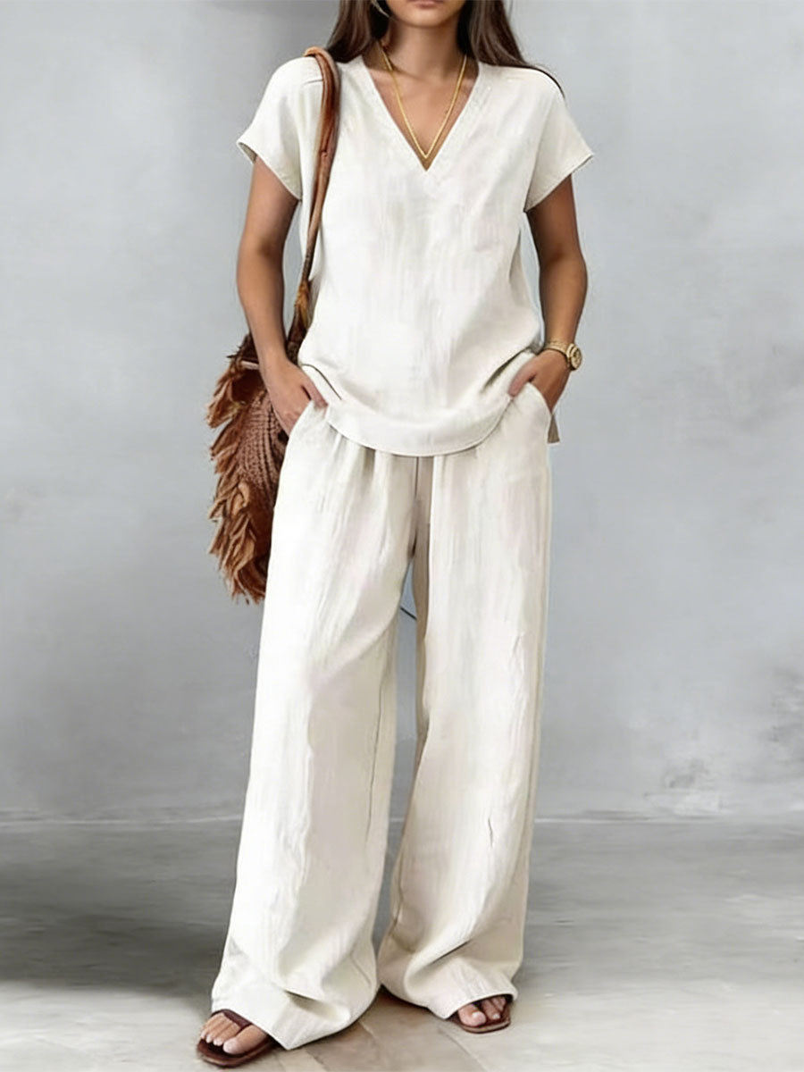 New Arrivals🔥Casual And Cozy Minimalist Linen Two-piece Set