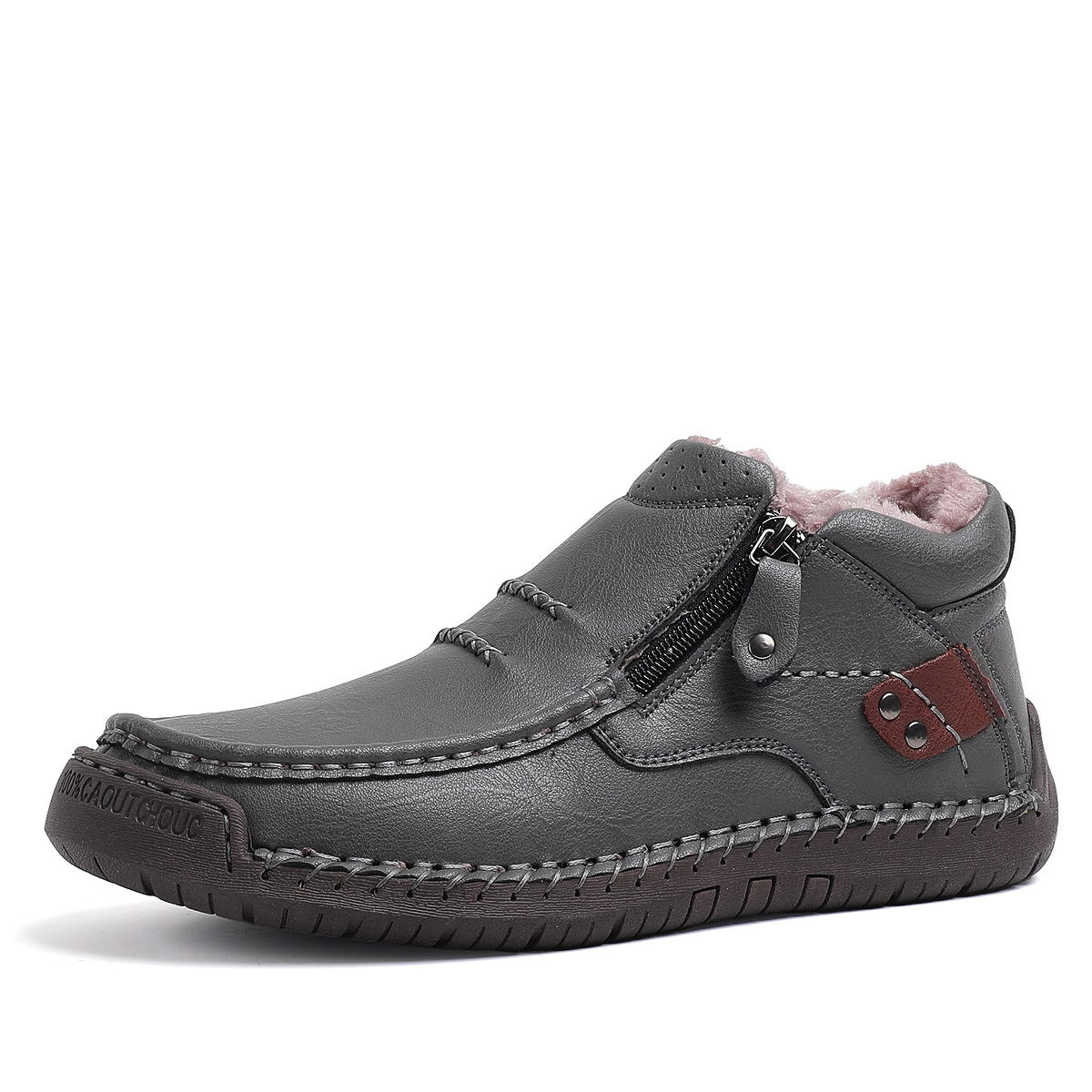 （Free shipping）⏰Limited Time Sale 70% OFF-Men’s Handmade Premium Leather Slip-On Driving Boots – Wide Toe, Arch Support, Waterproof, Pressure Relief, Non-Slip Sole&Warmth for Casual, Travel & Outdoor