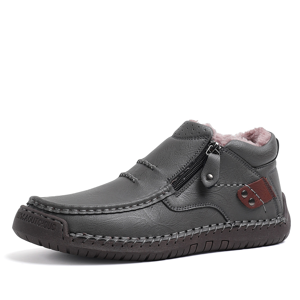 （Free shipping）⏰Limited Time Sale 70% OFF-Men’s Handmade Premium Leather Slip-On Driving Boots – Wide Toe, Arch Support, Waterproof, Pressure Relief, Non-Slip Sole&Warmth for Casual, Travel & Outdoor