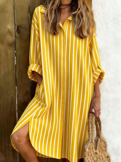New Arrivals 🔥 Striped cotton and linen blend shirt