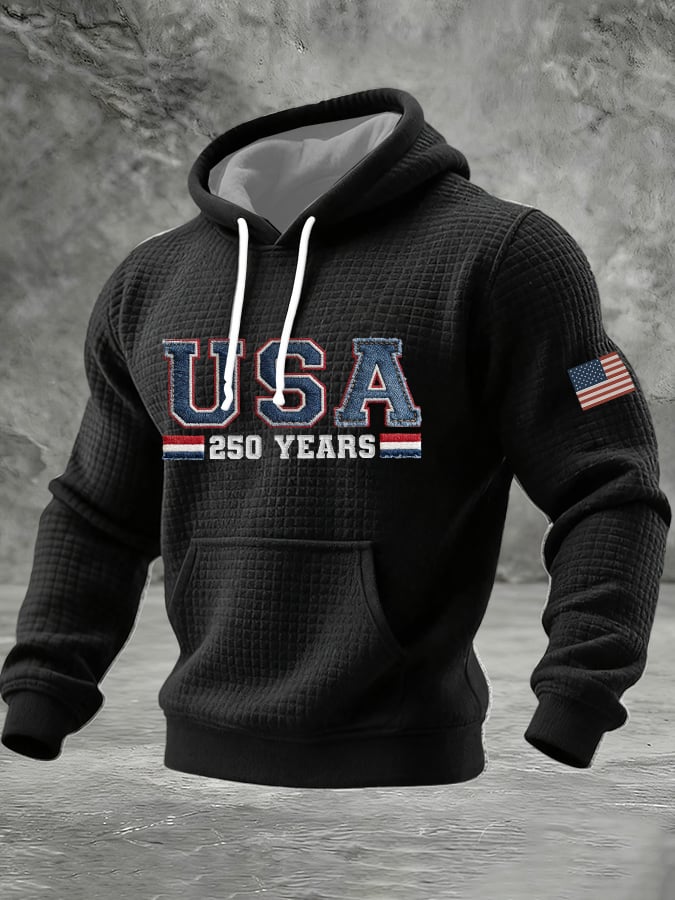 Men's casual American 250th Anniversary hooded sweatshirt