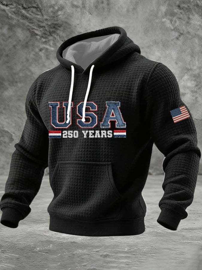Men's casual American 250th Anniversary hooded sweatshirt