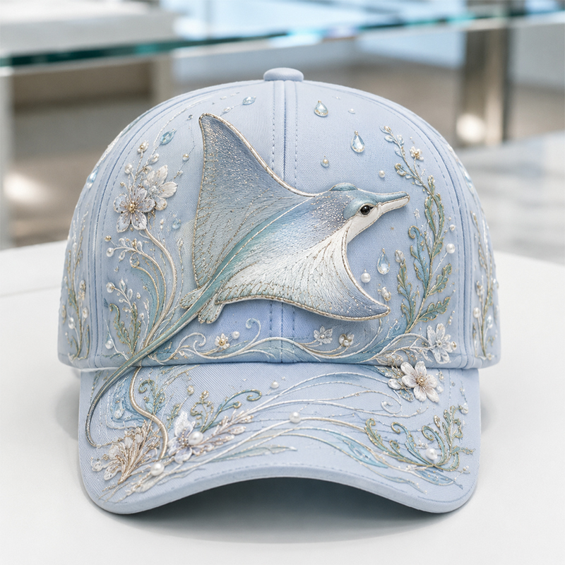 🔥 Last Day 49% OFF – 🌊 3D Ocean Creatures Embroidery Cap