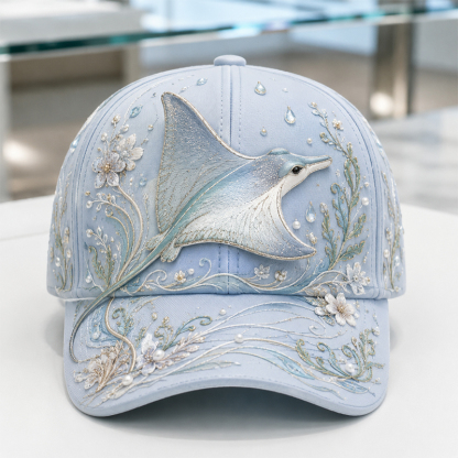 🔥 Last Day 49% OFF – 🌊 3D Ocean Creatures Embroidery Cap
