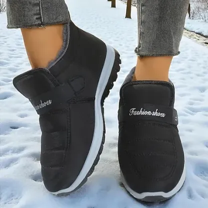 Women’s Slip-On Fleece-Lined Winter Boots – Warm, Waterproof & Anti-Slip