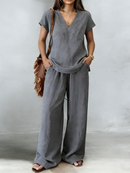 New Arrivals🔥Casual And Cozy Minimalist Linen Two-piece Set
