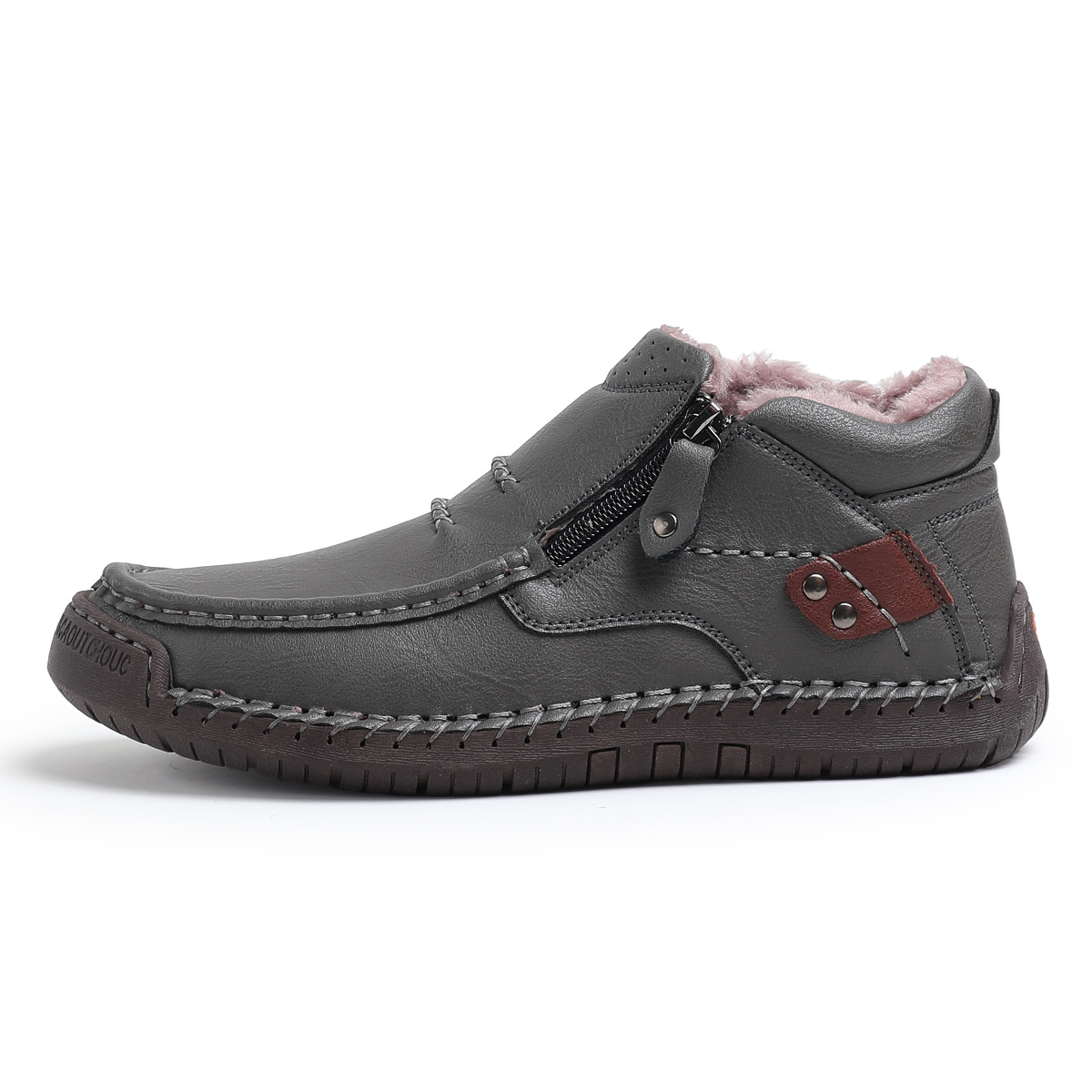 （Free shipping）⏰Limited Time Sale 70% OFF-Men’s Handmade Premium Leather Slip-On Driving Boots – Wide Toe, Arch Support, Waterproof, Pressure Relief, Non-Slip Sole&Warmth for Casual, Travel & Outdoor