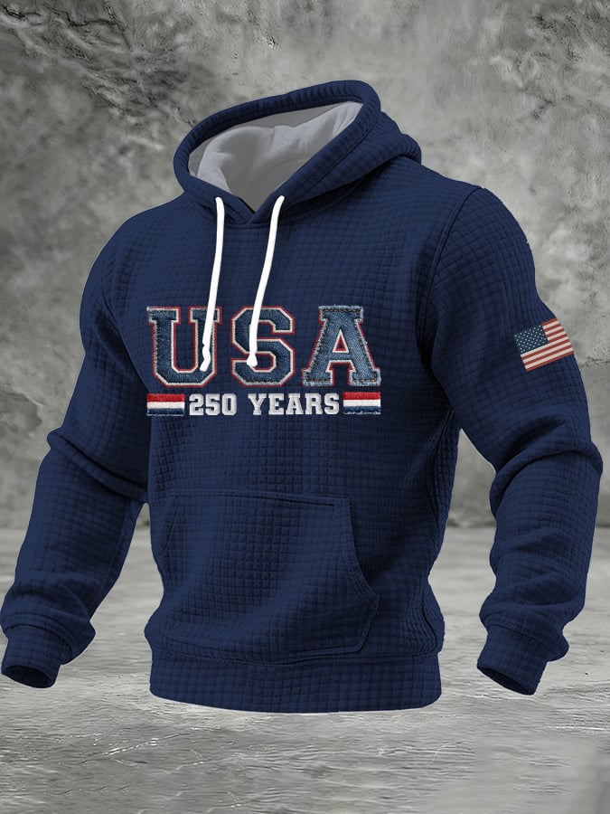 Men's casual American 250th Anniversary hooded sweatshirt