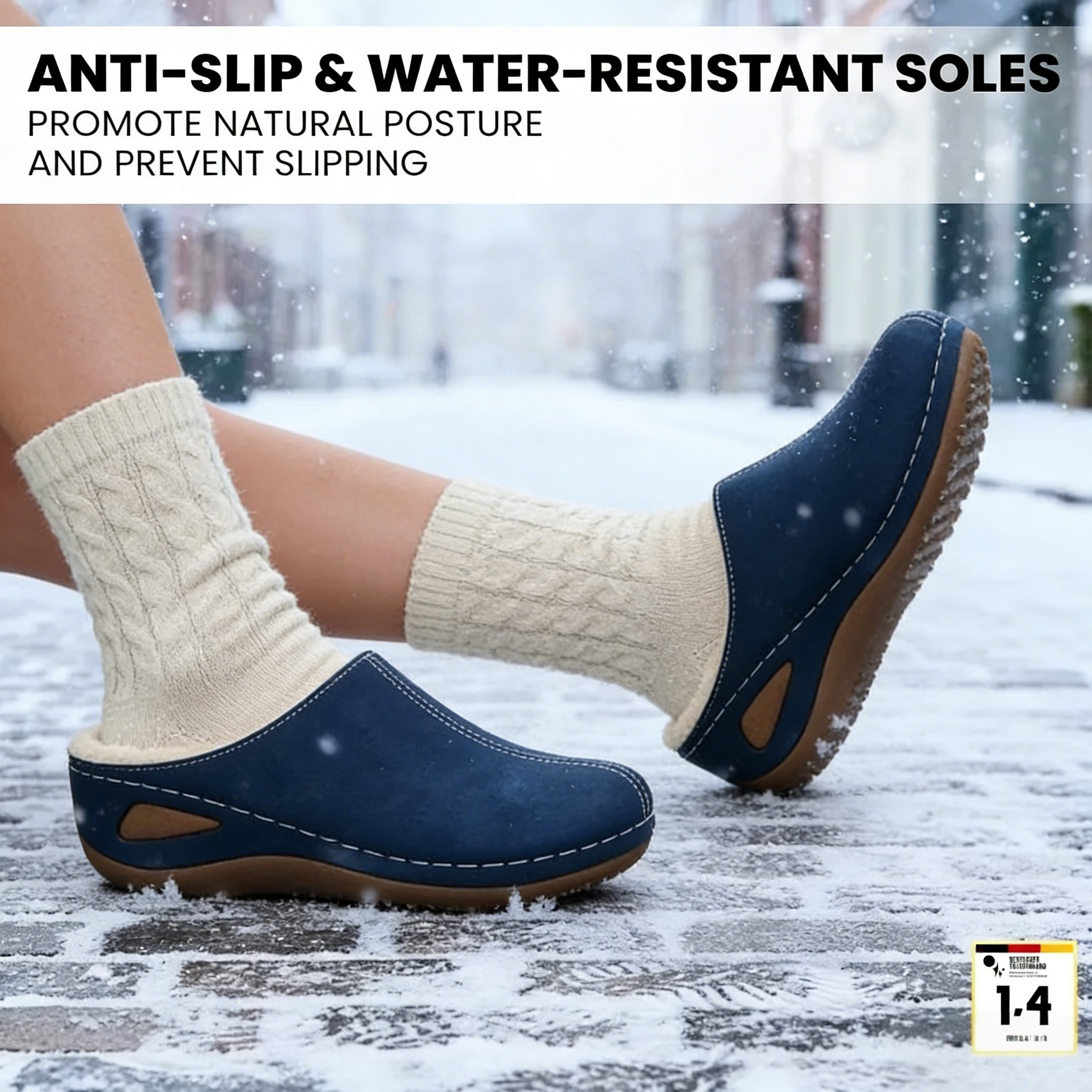 Vivastep - ergonomic and non-slip winter slippers for pain relief