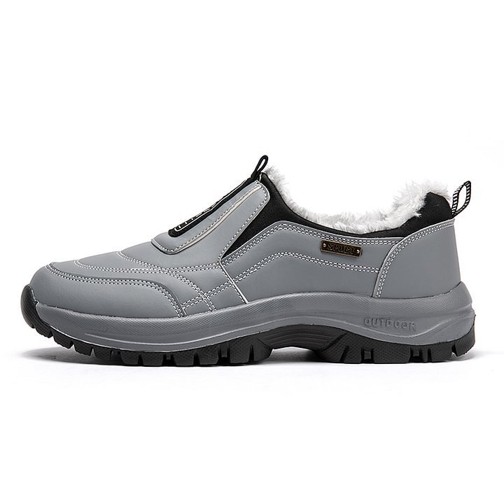 ⏰Limited Time 60% OFF🛒 Men's Orthopedic Slip-On Winter Walking Shoes - Fleece-Lined, Waterproof & Anti-Slip Rubber Sole
