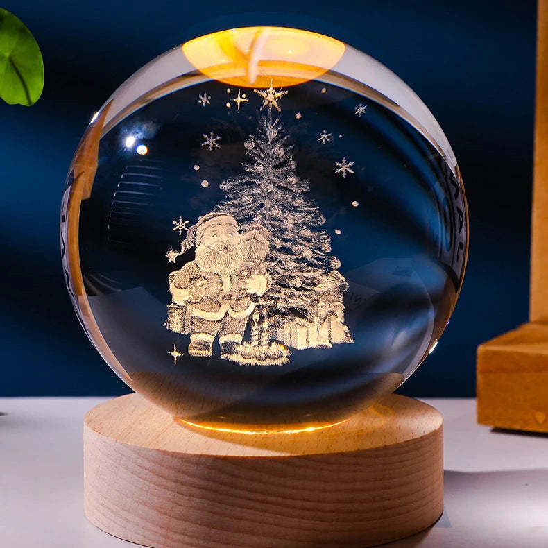 3D Planetary Crystal Ball Night Lamp
