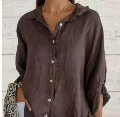 Daniela | Casual Cotton and Linen Shirt