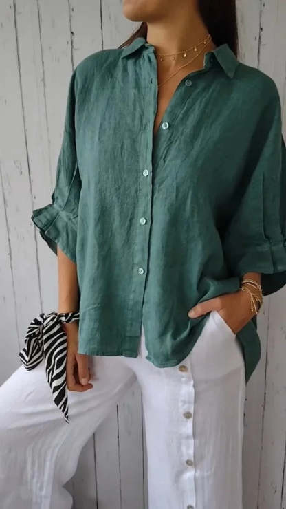 Daniela | Casual Cotton and Linen Shirt
