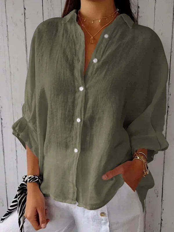 Daniela | Casual Cotton and Linen Shirt