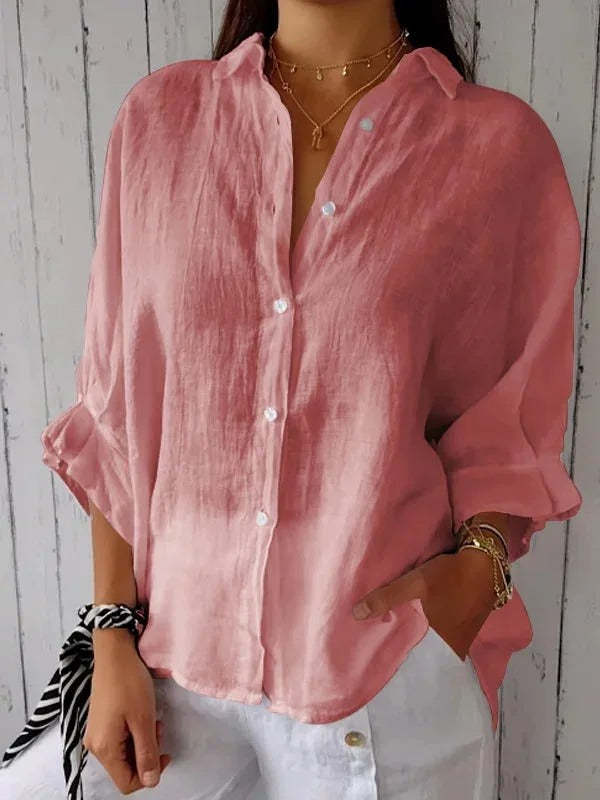 Daniela | Casual Cotton and Linen Shirt