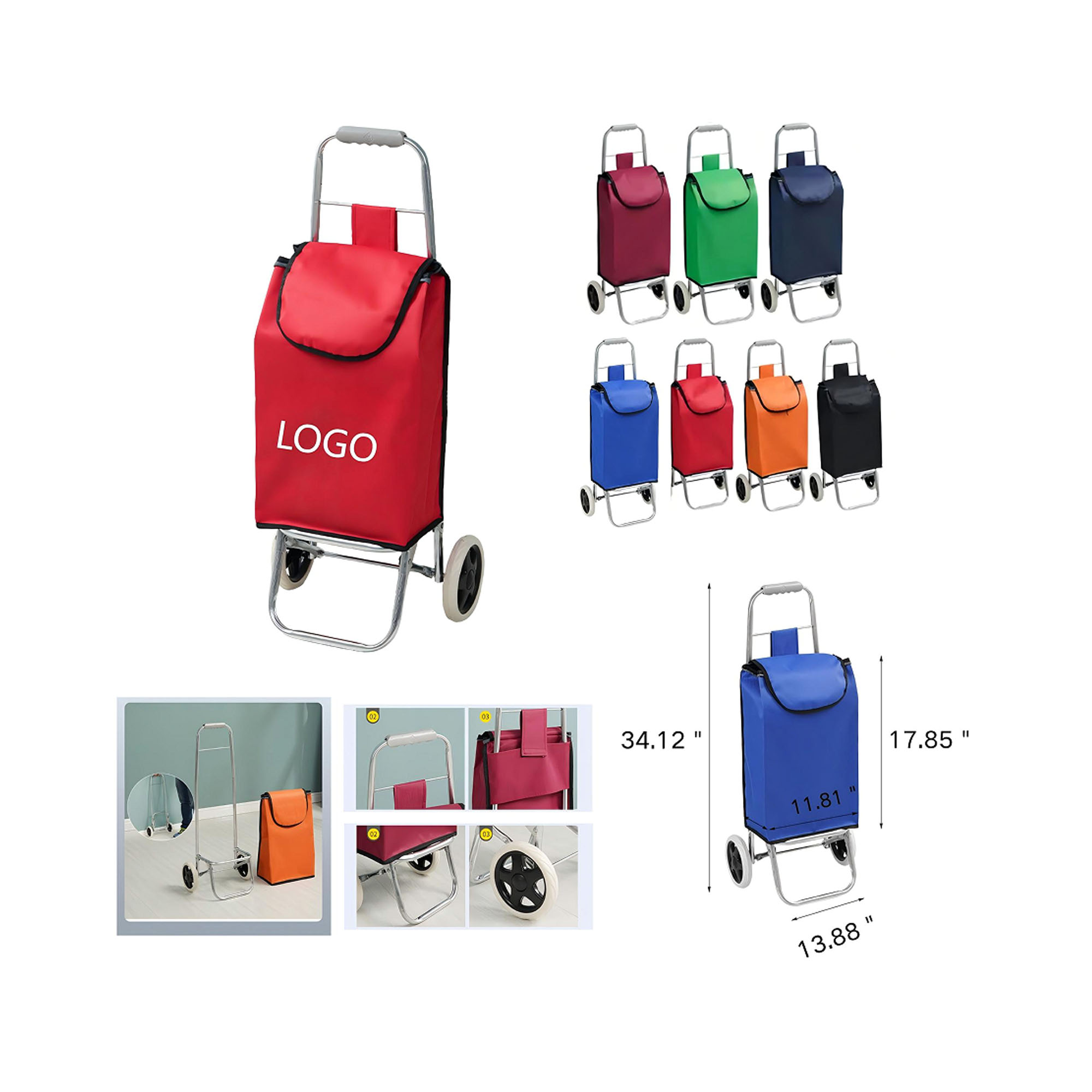 Portable Folding Grocery Trolley