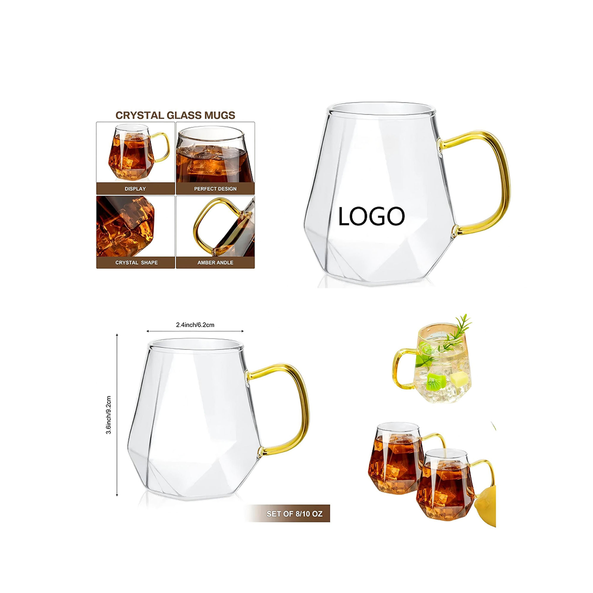 Premium Glass Drinking Cup