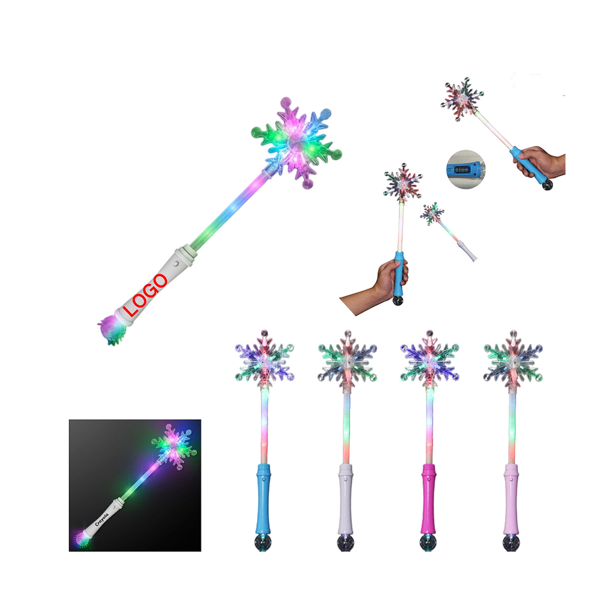 Glowing Snowflake Wand