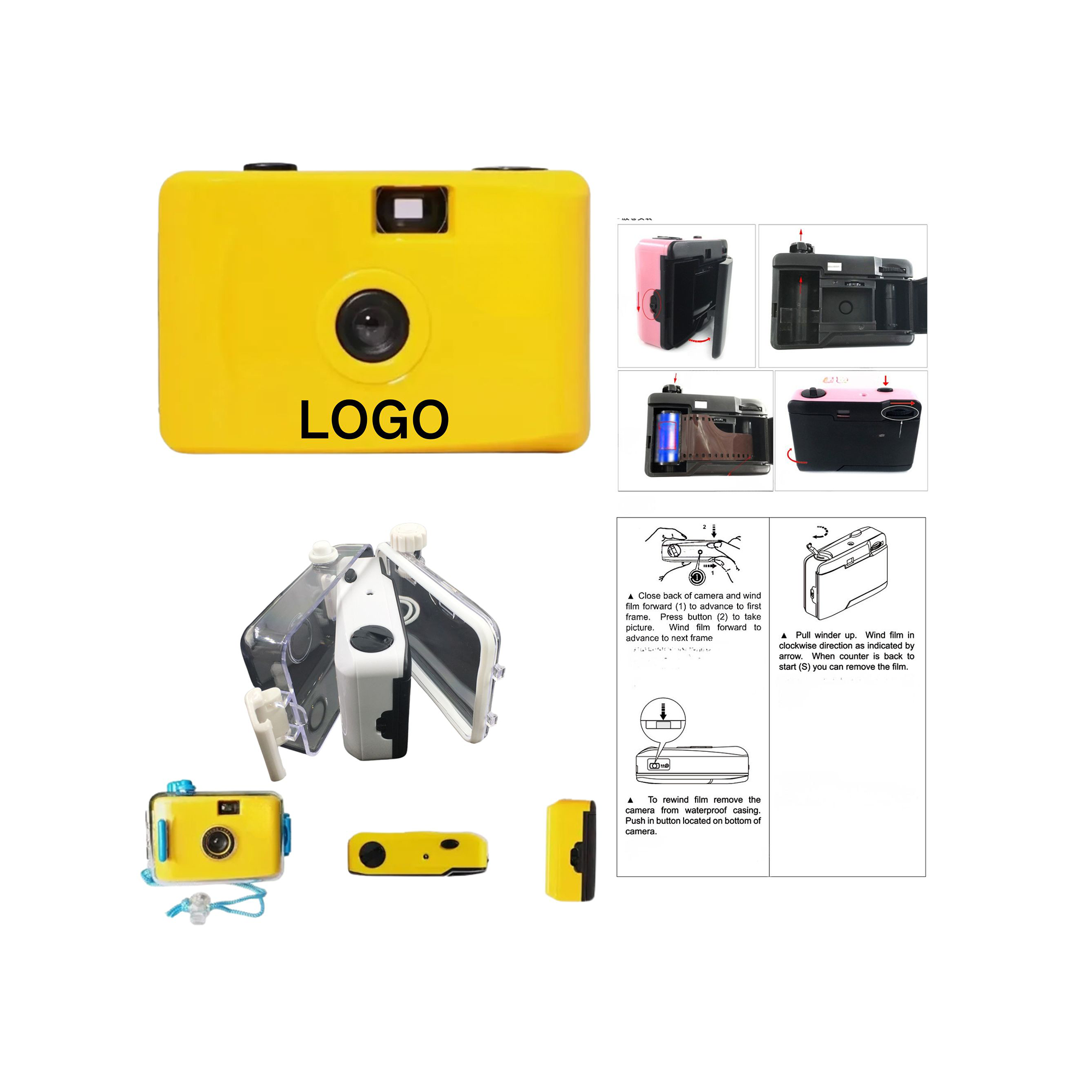 Classic Manual Film Camera with Strap