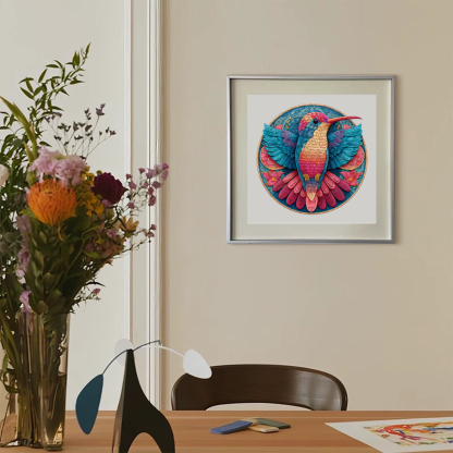Rainbow Hummingbird Wooden Jigsaw Puzzle