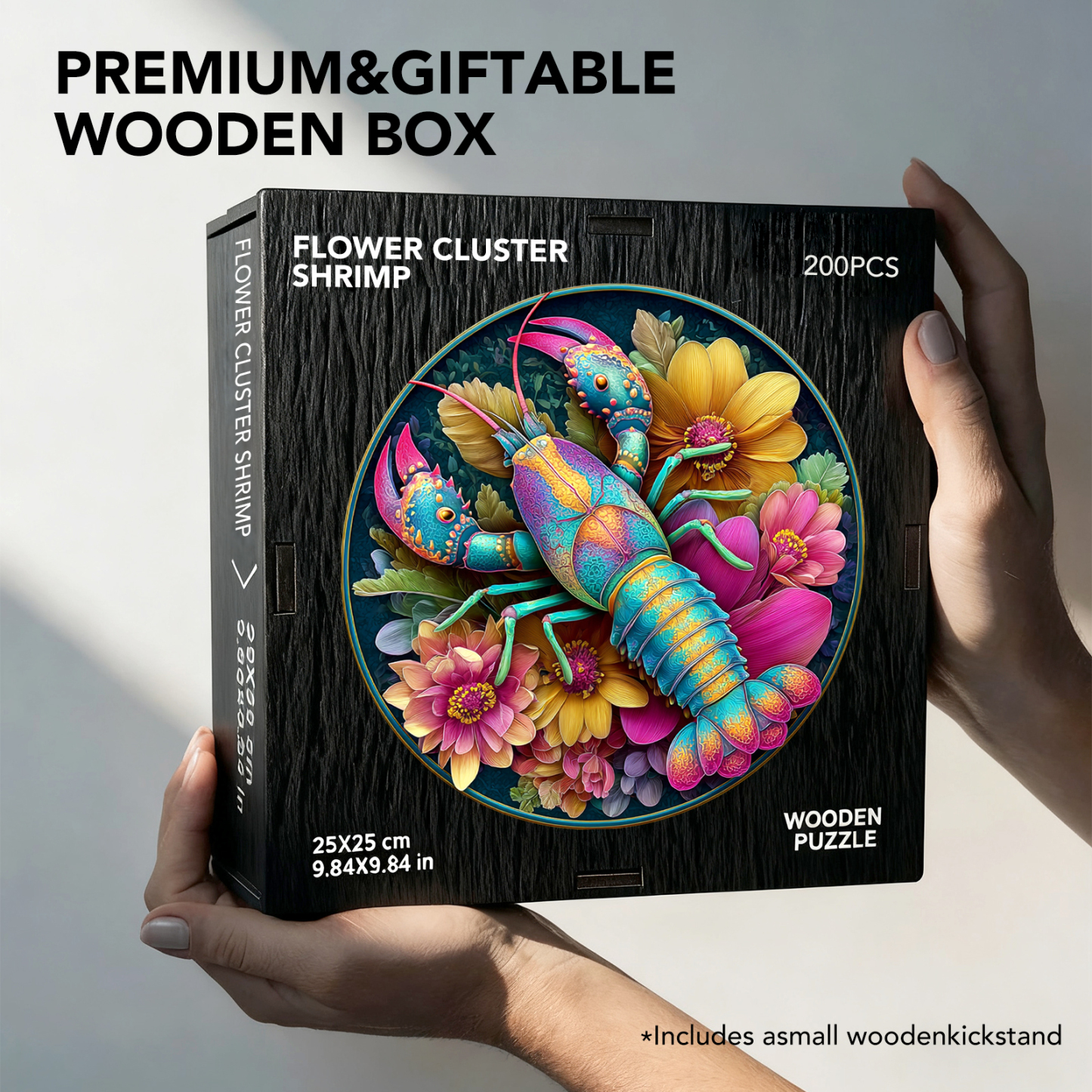 Flower Cluster Shrimp Wooden Jigsaw Puzzle