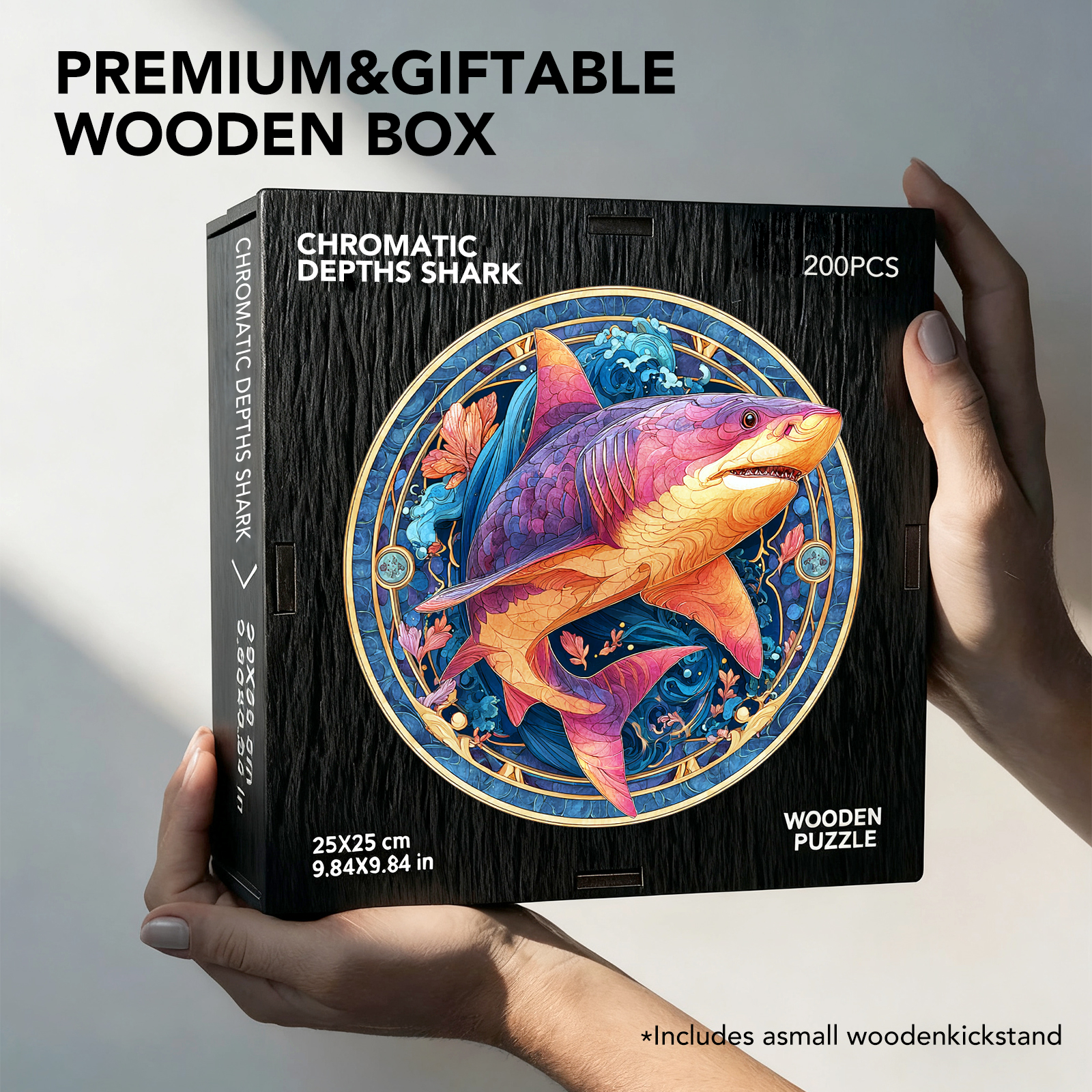 Chromatic Depths Shark Wooden Jigsaw Puzzle