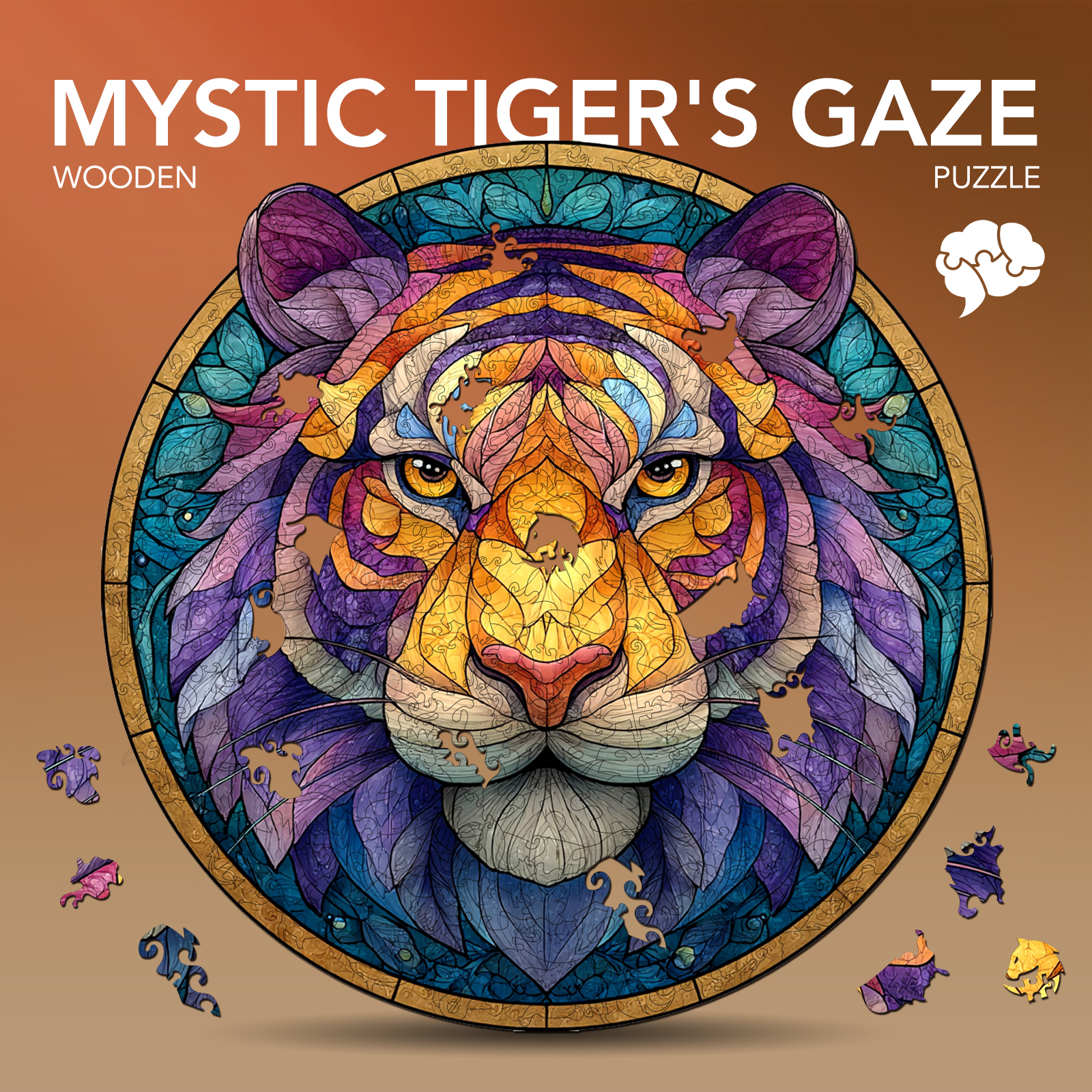 Mystic Tiger's Gaze Wooden Jigsaw Puzzle