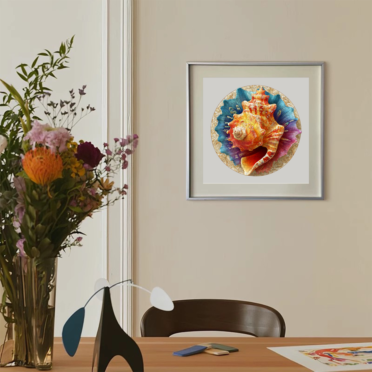 Iridescent Conch Wooden Jigsaw Puzzle