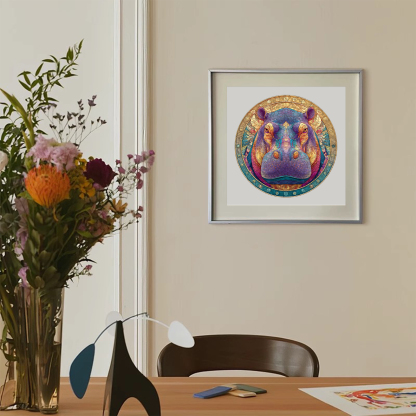 Hippo Splendor Wooden Jigsaw Puzzle