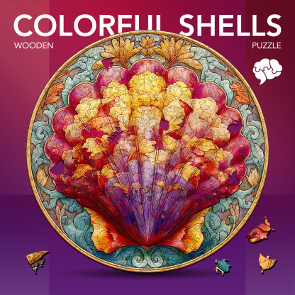 Colorful Shells Wooden Jigsaw Puzzle