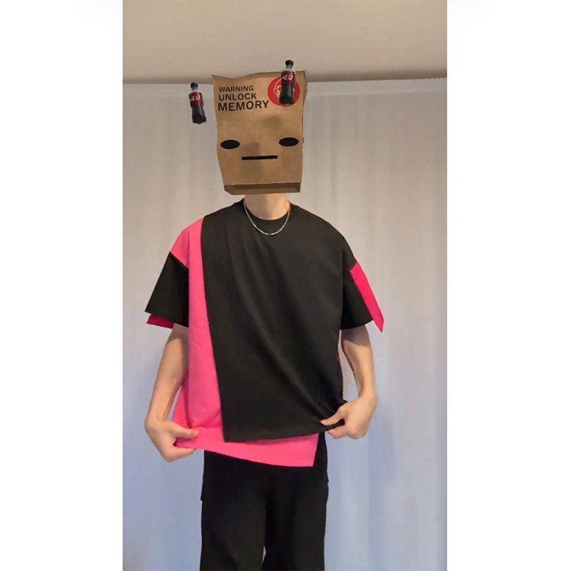 Deconstructed patchwork T-shirt