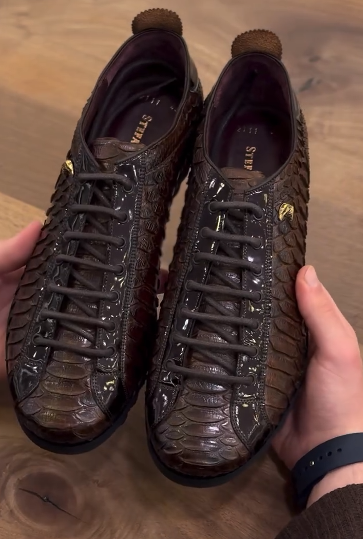Handcrafted exclusive python leather shoes