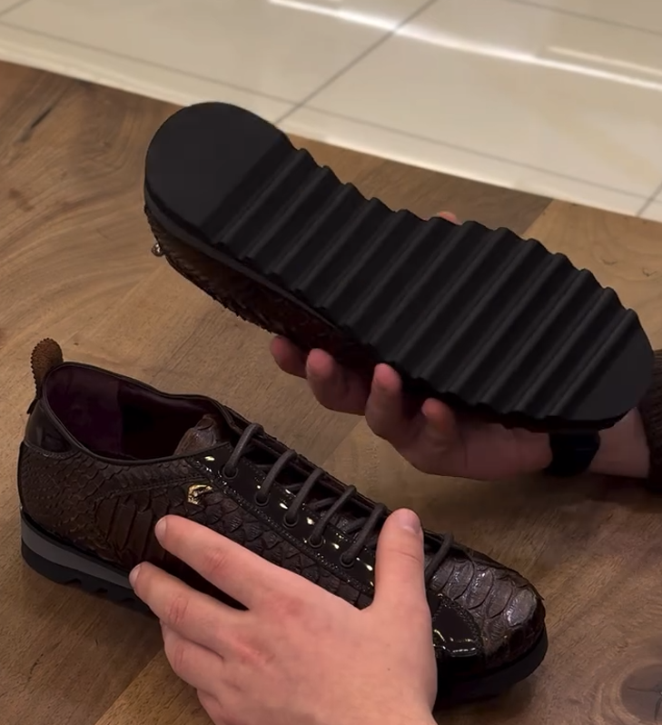 Handcrafted exclusive python leather shoes