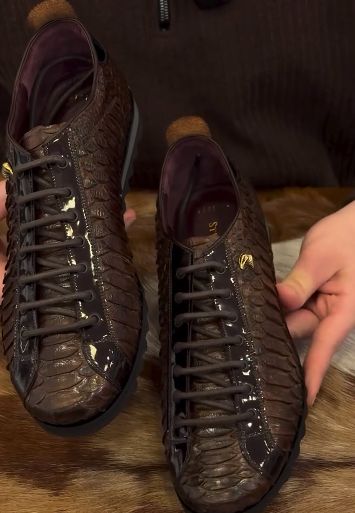 Handcrafted exclusive python leather shoes