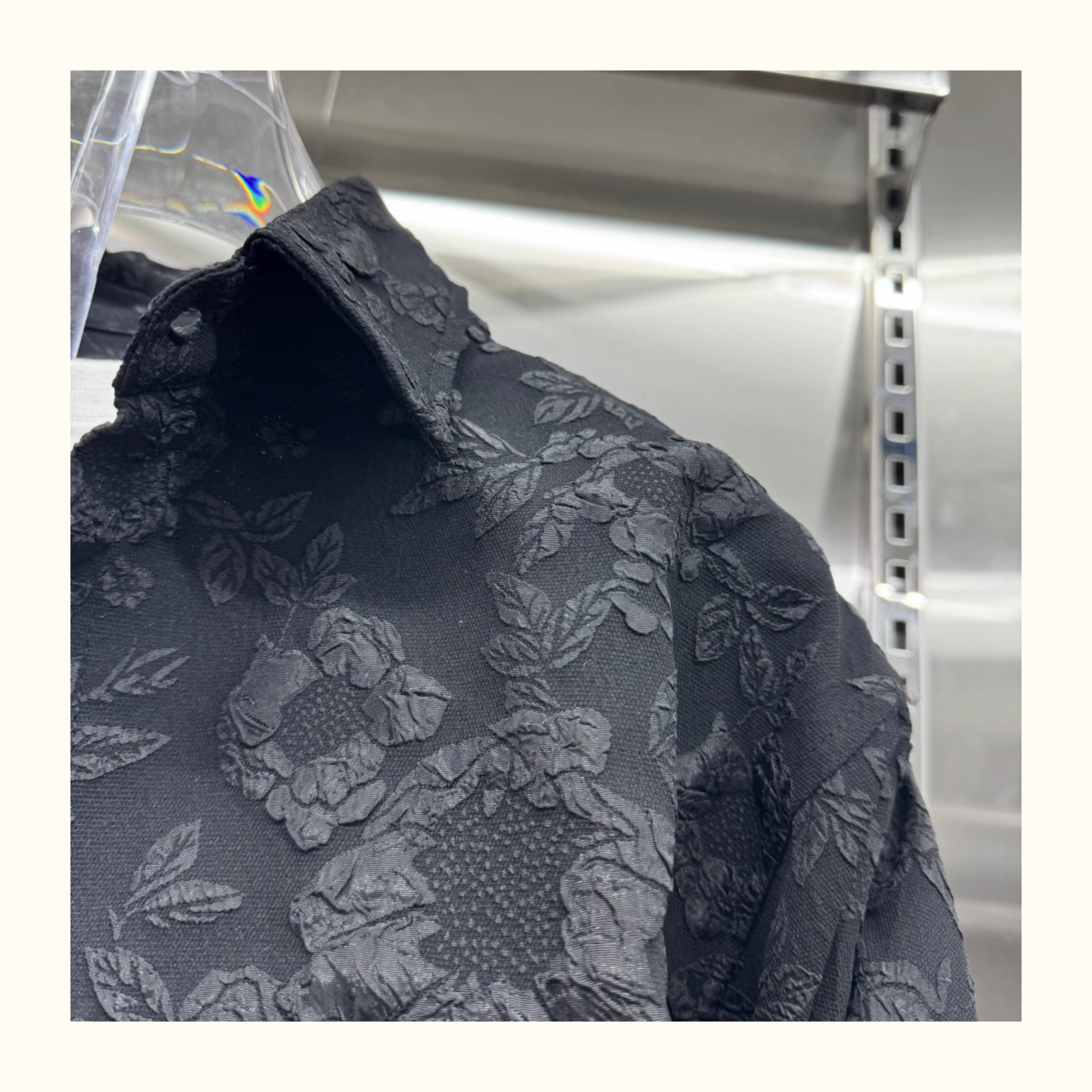 Men's small fragrance shirt suit