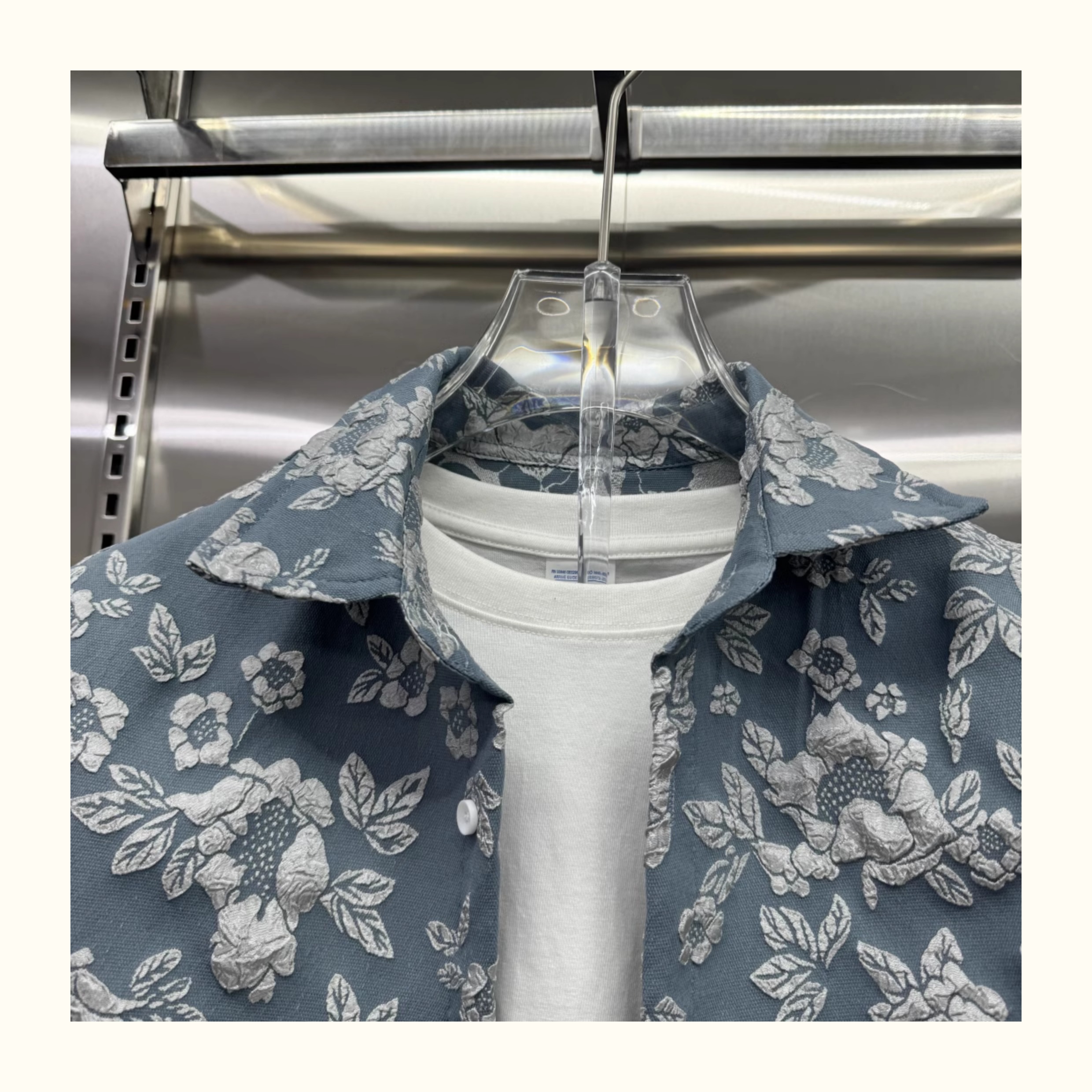 Men's small fragrance shirt suit