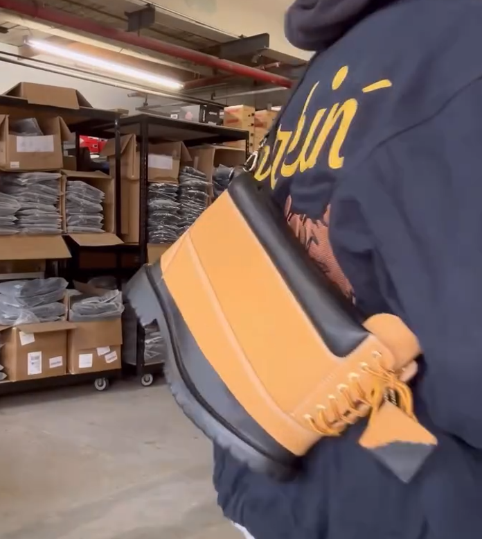 Martens boots transformed into a crossbody bag