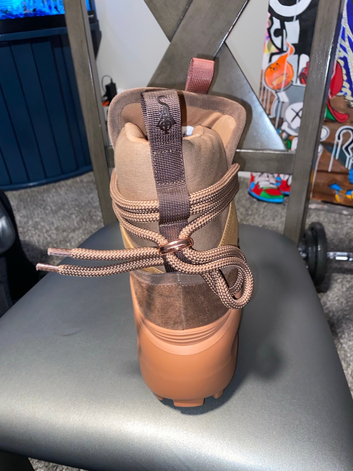 Men's color-blocked short fleece-lined boots