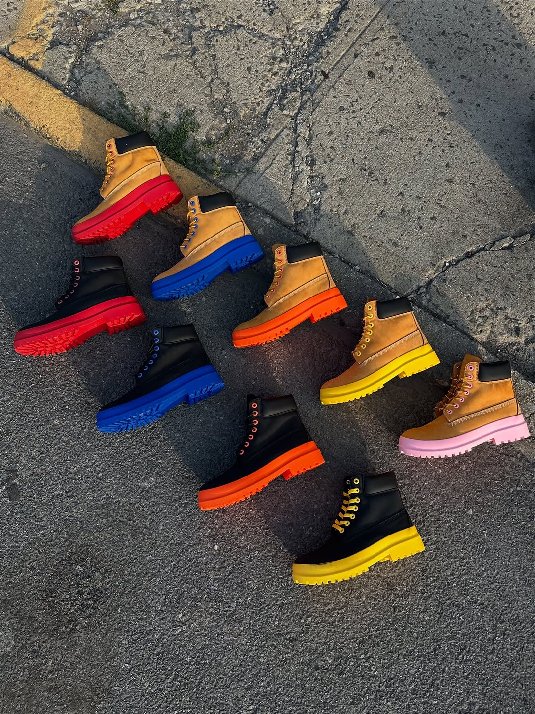 Custom painted sole Martin boots