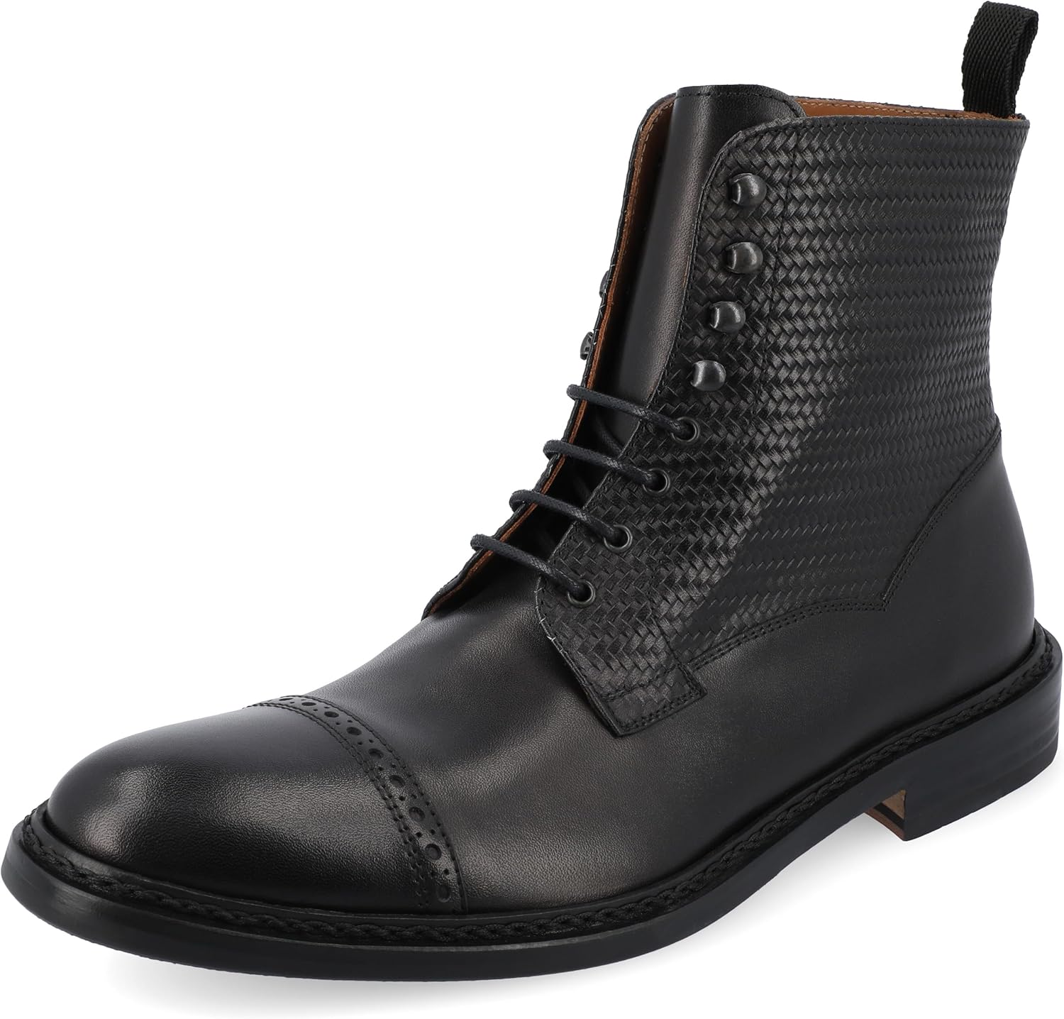 Men's Jones genuine leather textured pointed-toe boots